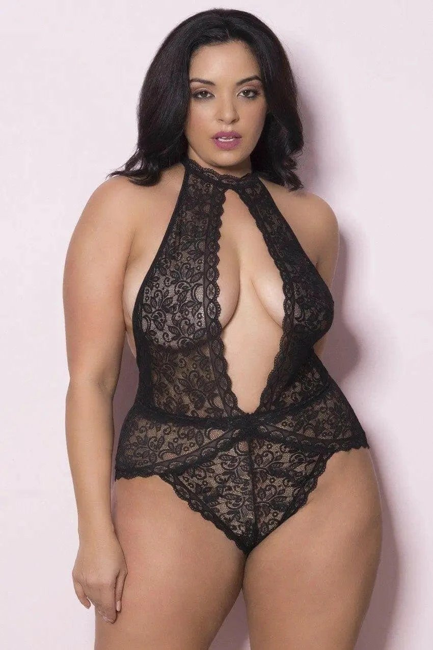 Allison All Over Lace Plunge Teddy by Oh La La Cheri