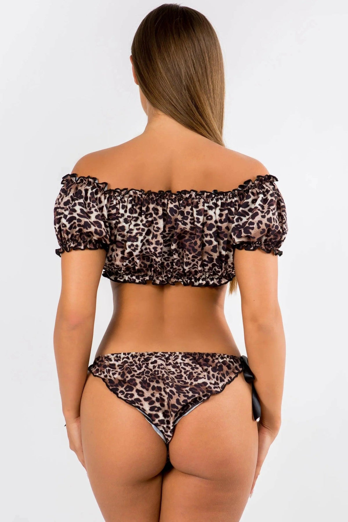 Animalistic Off-the-Shoulder 2 Piece Set by Just Sexy Lingerie