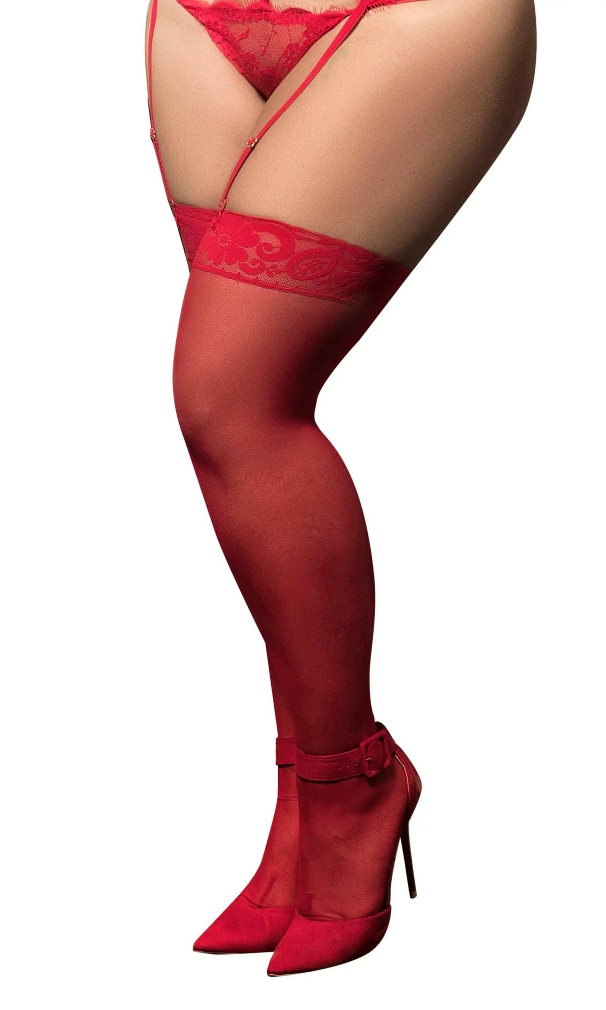 Curvy Mesh Thigh Highs by Mapalé