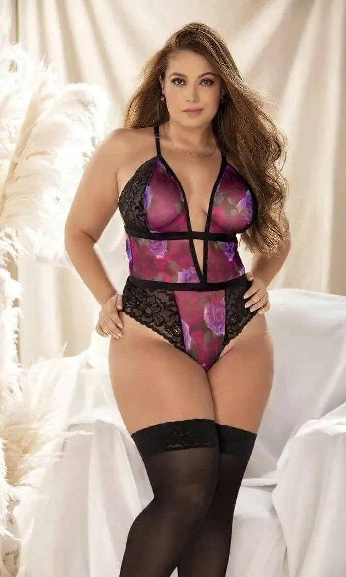 Flora Noir Lace Teddy by Mapalé