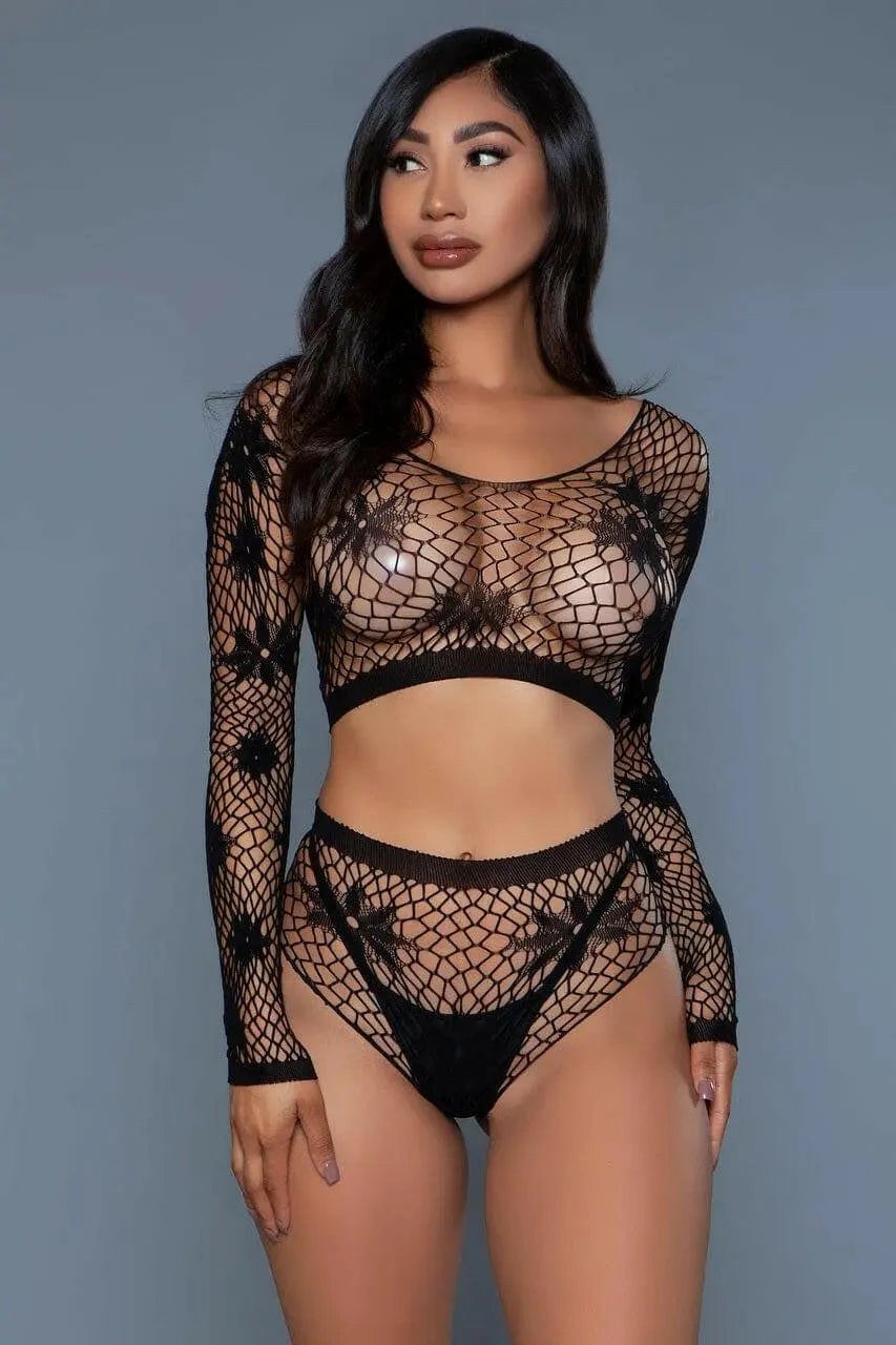 Floral Delight Bodystocking by BeWicked
