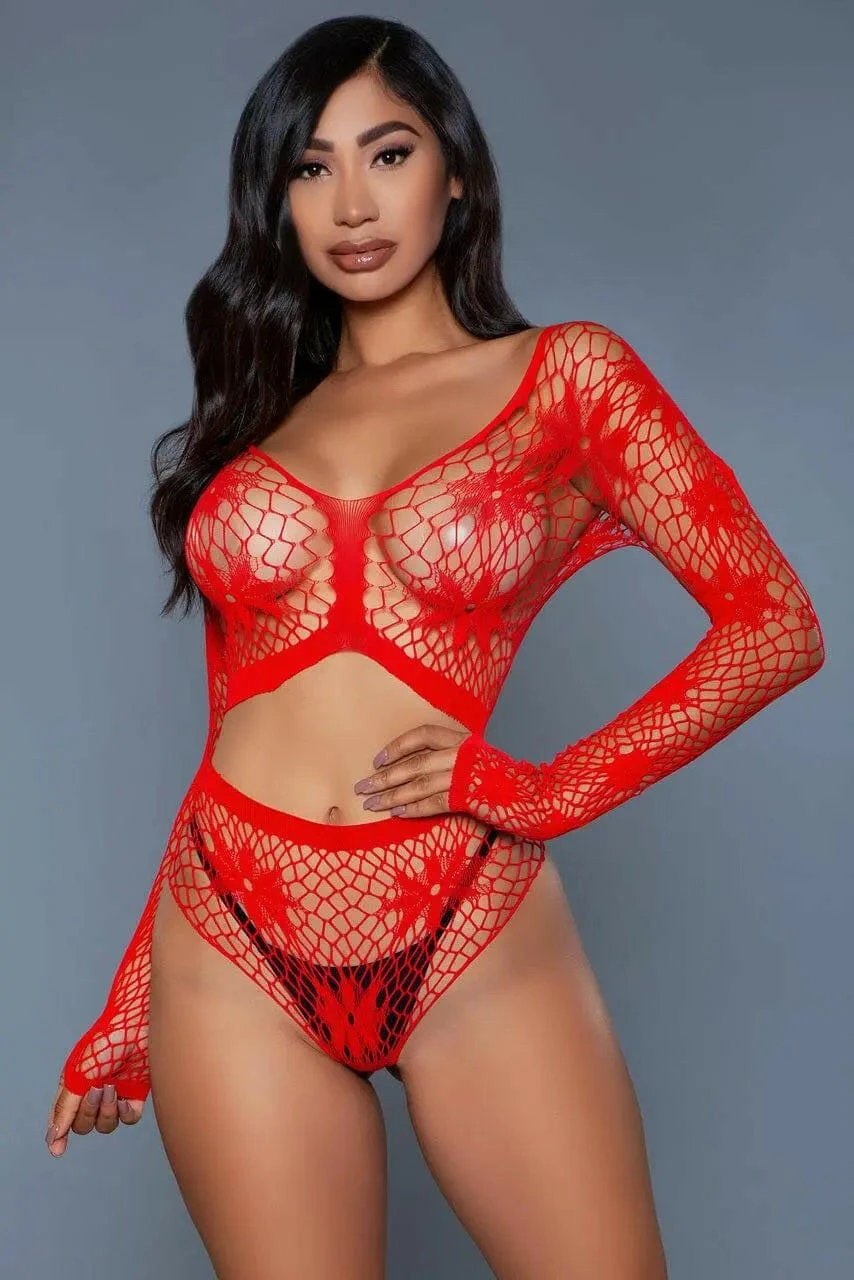 Floral Delight Bodystocking by BeWicked