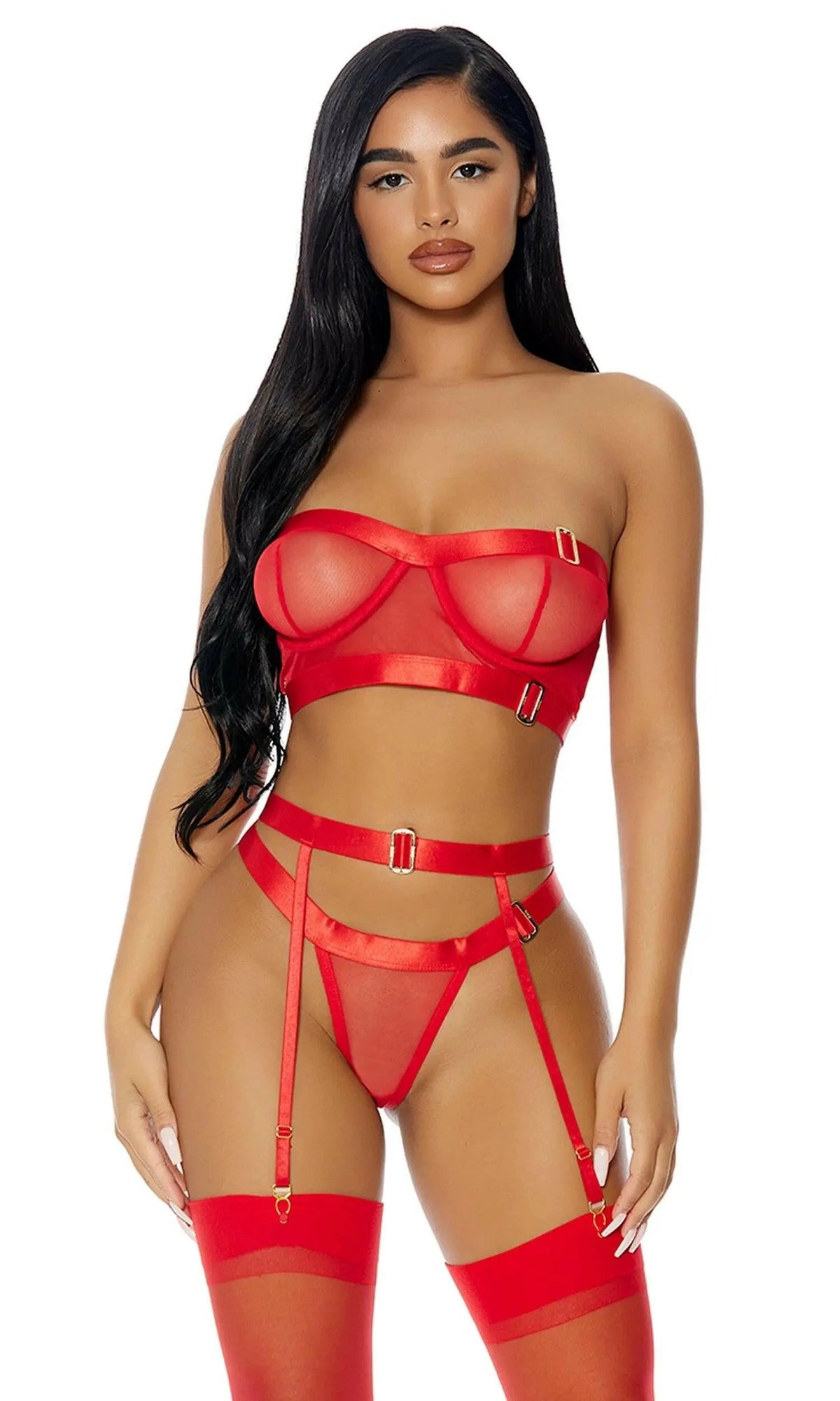 Good As Gold Lingerie Set by Forplay