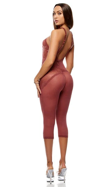 Patch of Petals Lace Capri Catsuit by Forplay
