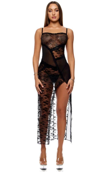 Patch of Petals Lace Nightgown & Thong by Forplay