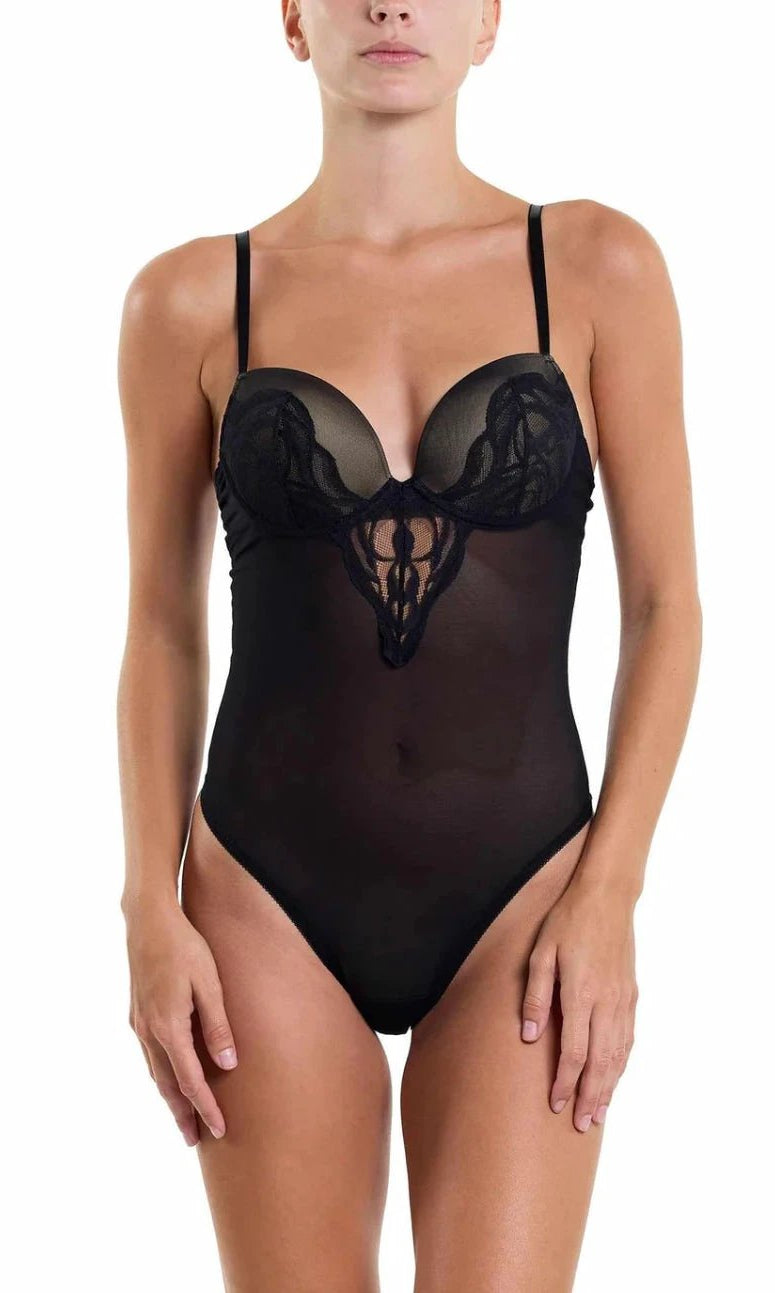 Dark Romance Molded Underwire Bodysuit by Hanky Panky