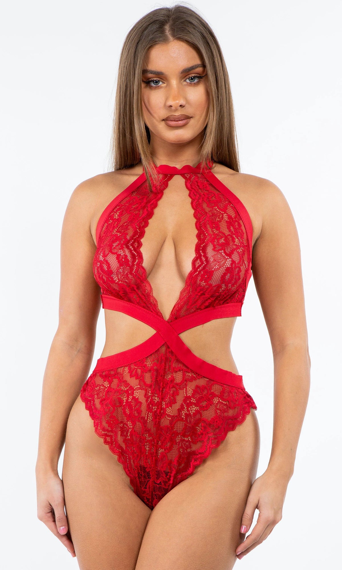 Black Cherry Lace Bodysuit by Just Sexy Lingerie