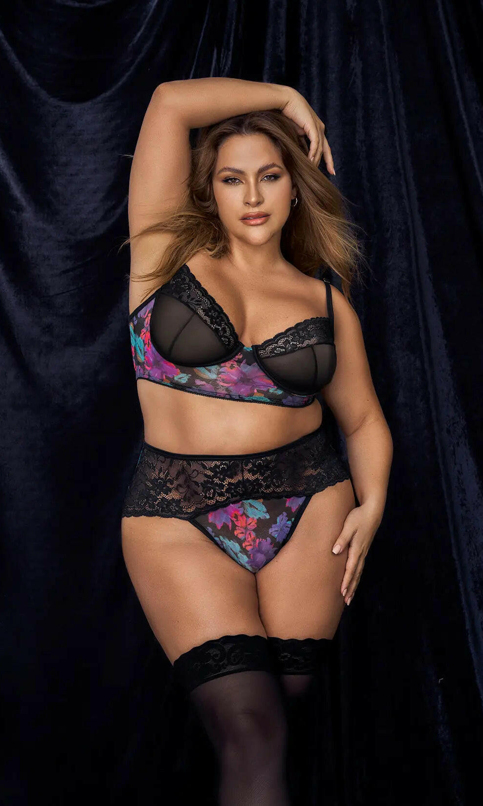 Lace & Printed Mesh 2 Piece Set by Mapalé
