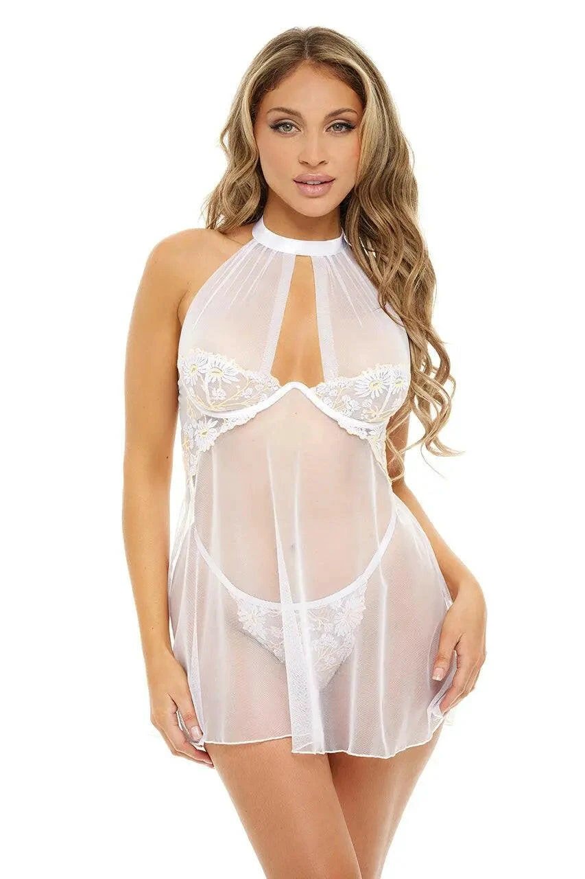 Lia Floral Embroidered Babydoll by Oh La La Cheri