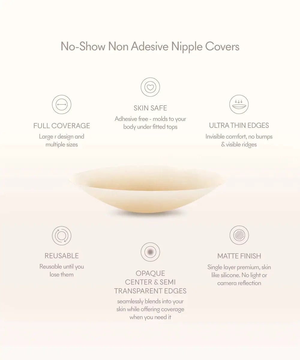 Non-Adhesive Grippies No-Show Nipple Covers by Nood