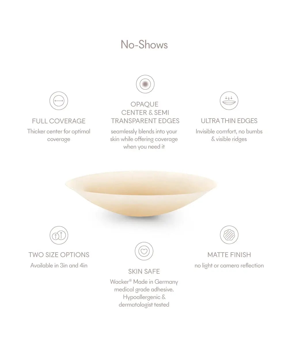 No-Show Adhesive Round Nipple Covers by Nood