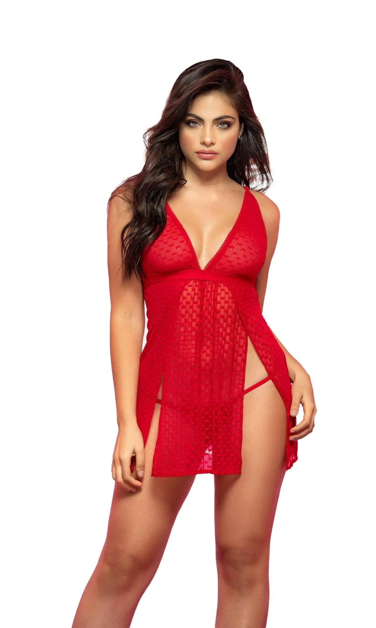 Red Hearted Babydoll by Mapalé