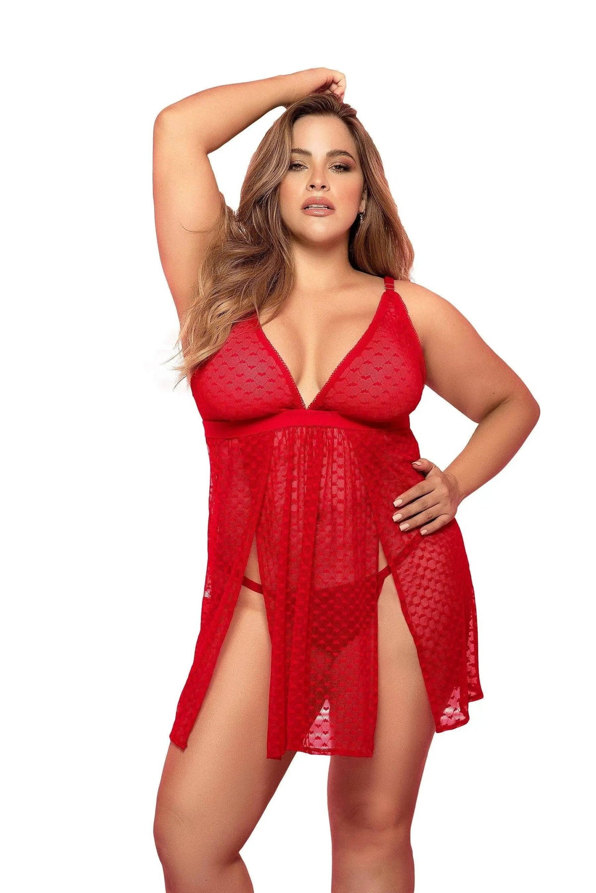 Red Hearted Babydoll by Mapalé