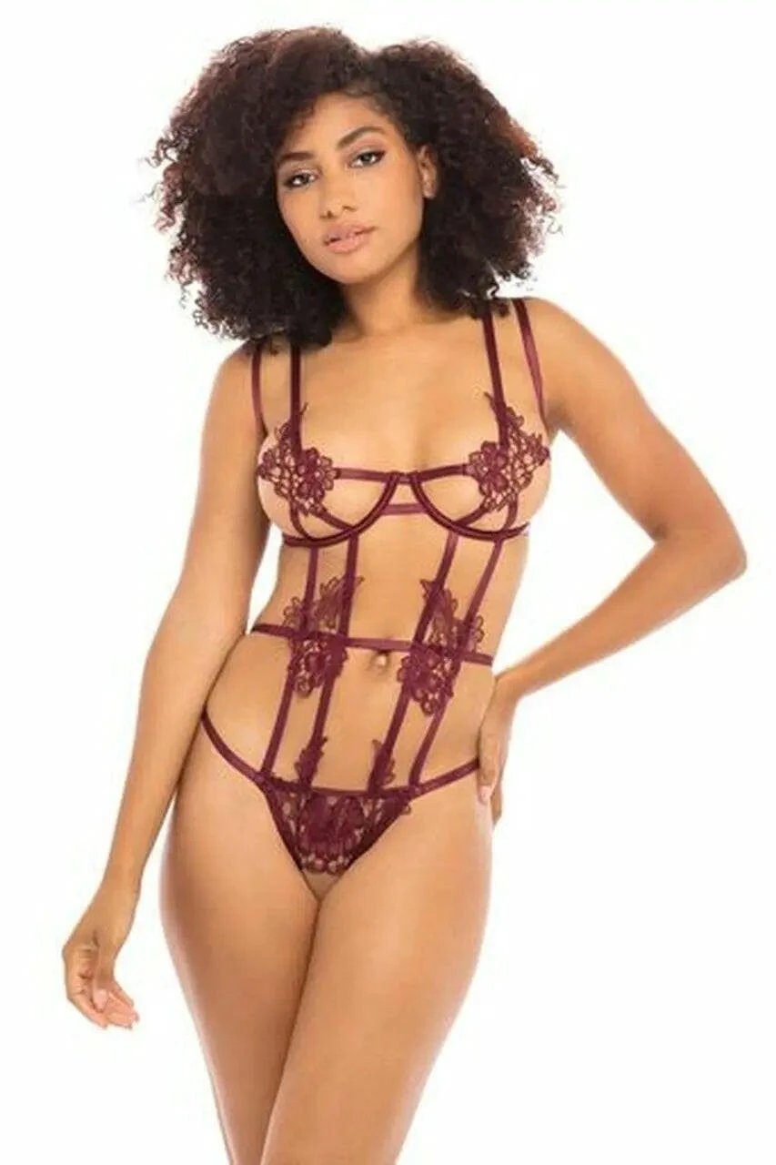 Roza Embroidered Teddy by Oh La La Cheri