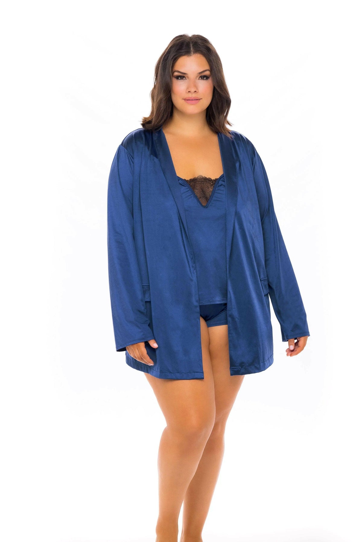 Saskia Satin & Lace Robe by Oh La La Cheri