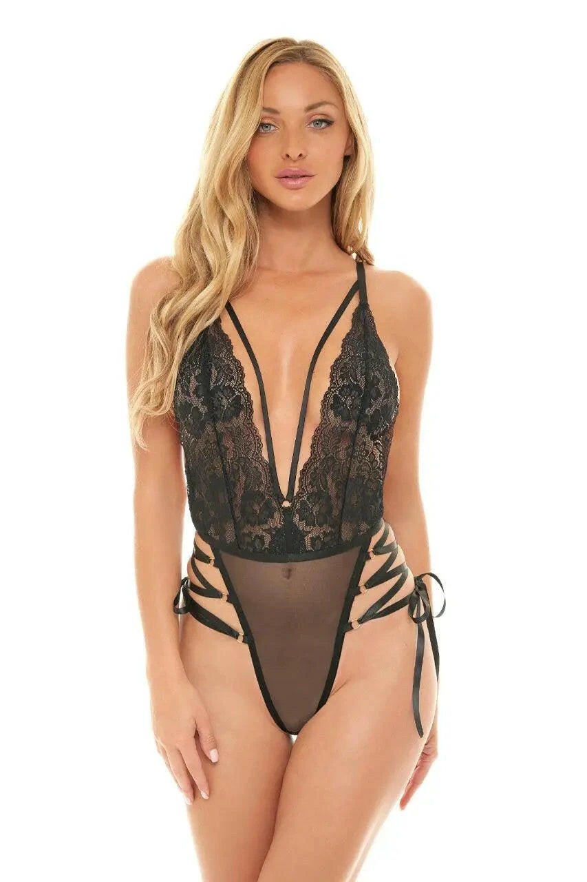 Sloane Soft Lace Plunge Teddy by Oh La La Cheri