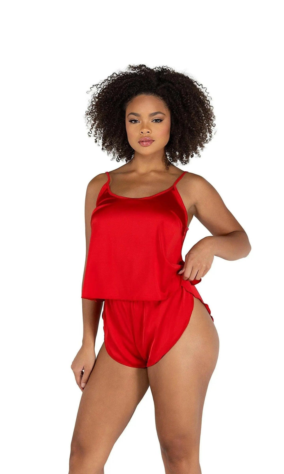 Soft Satin Tulip Short Set by Roma Confidential