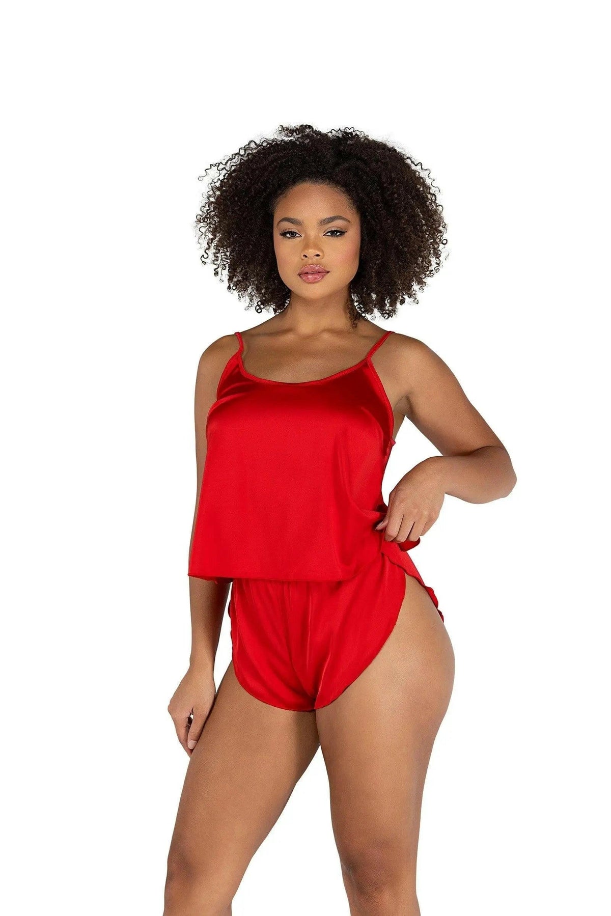 Soft Satin Tulip Short Set by Roma Confidential