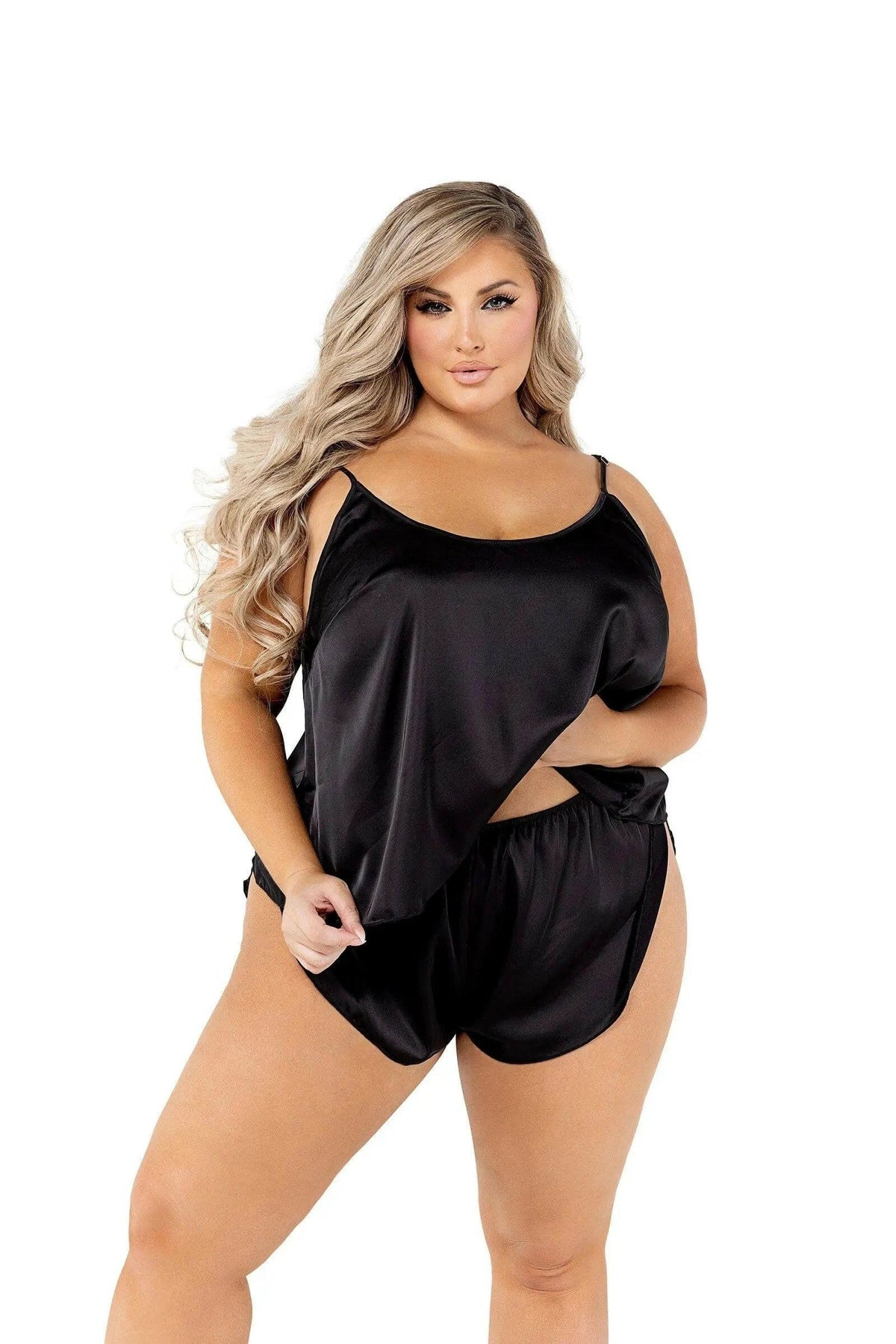 Soft Satin Tulip Short Set by Roma Confidential
