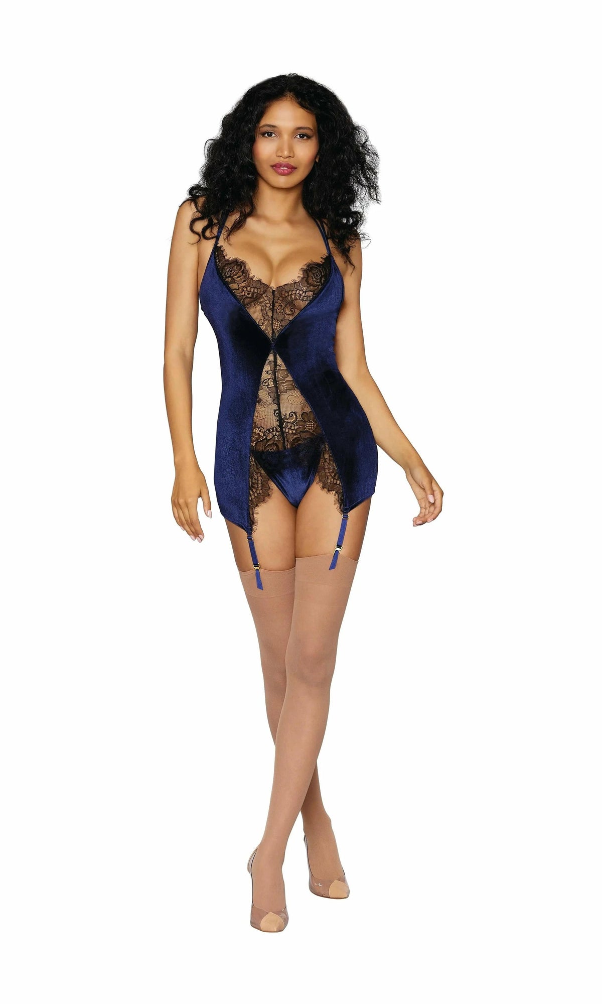 Stretch Velvet Eyelash Slip by Dreamgirl