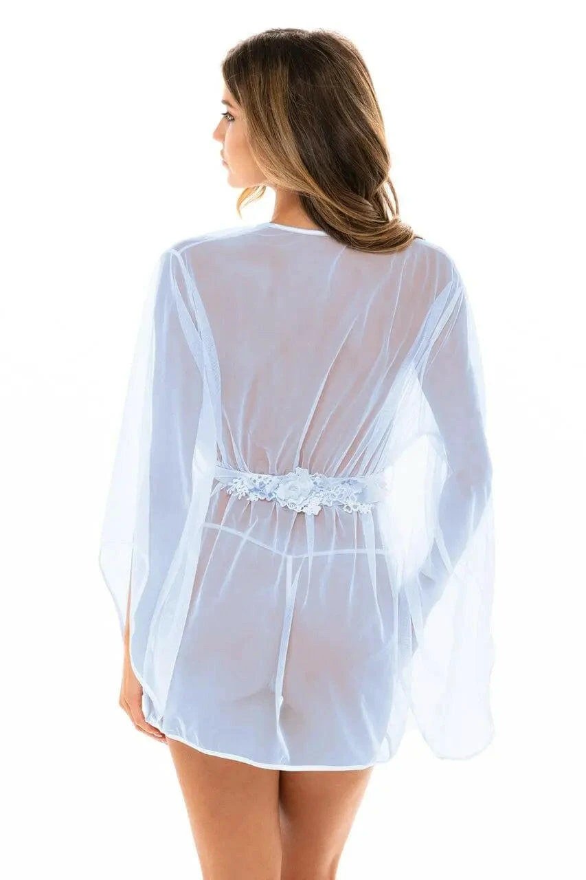 Sydney Embroidered Short Robe by Oh La La Cheri