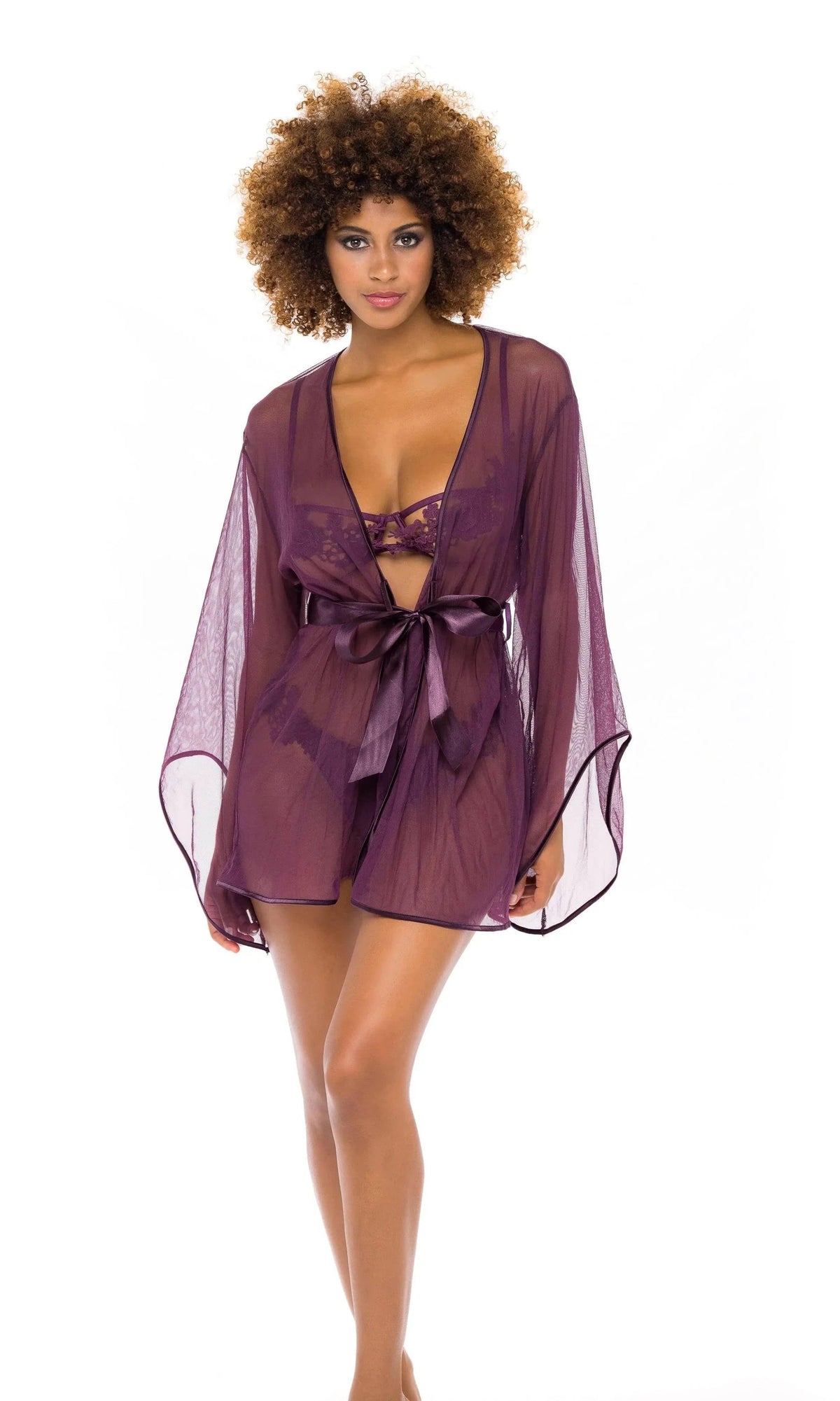 Sydney Embroidered Short Robe by Oh La La Cheri