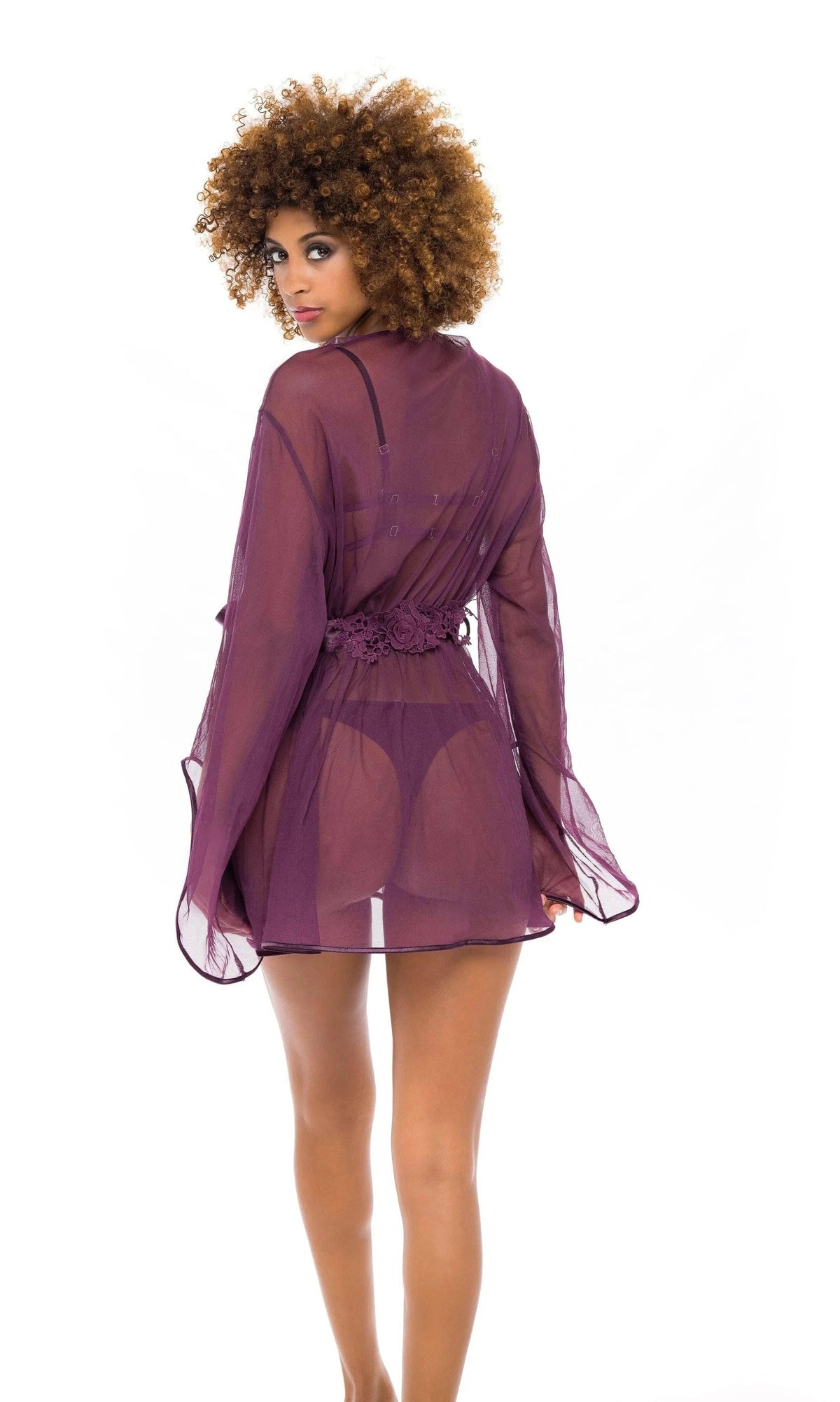 Sydney Embroidered Short Robe by Oh La La Cheri