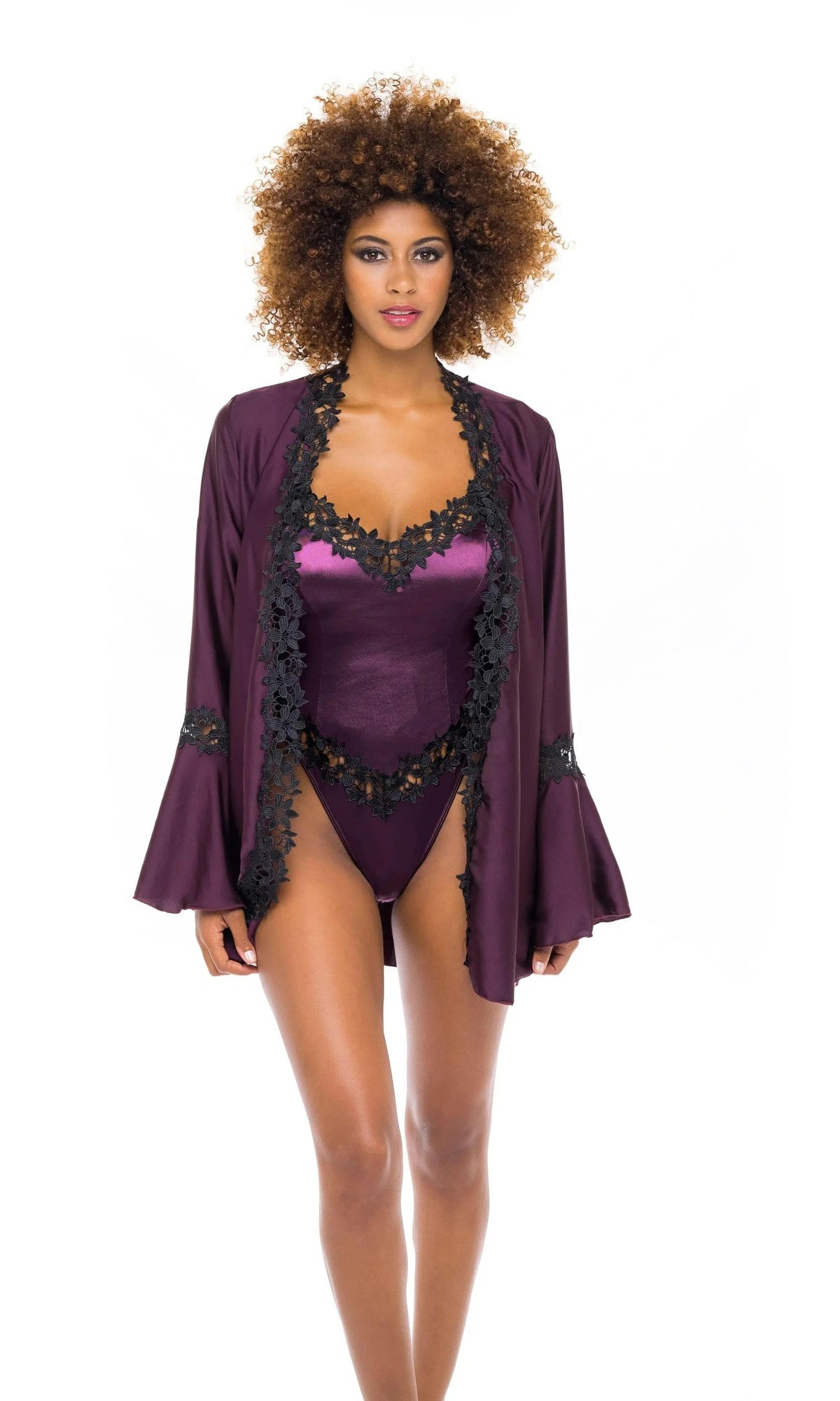 Thea Embroidered Short Robe by Oh La La Cheri