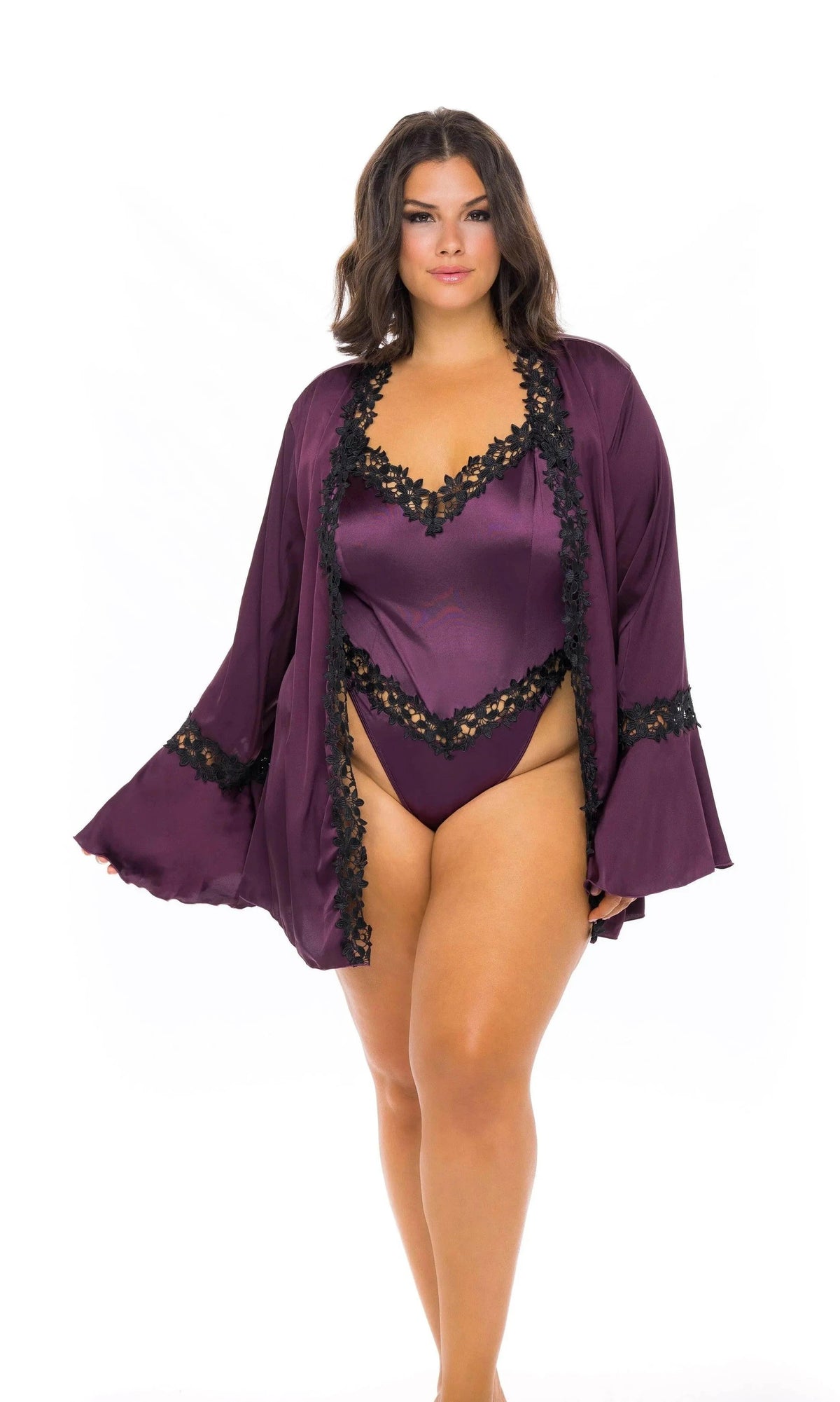 Thea Embroidered Short Robe by Oh La La Cheri