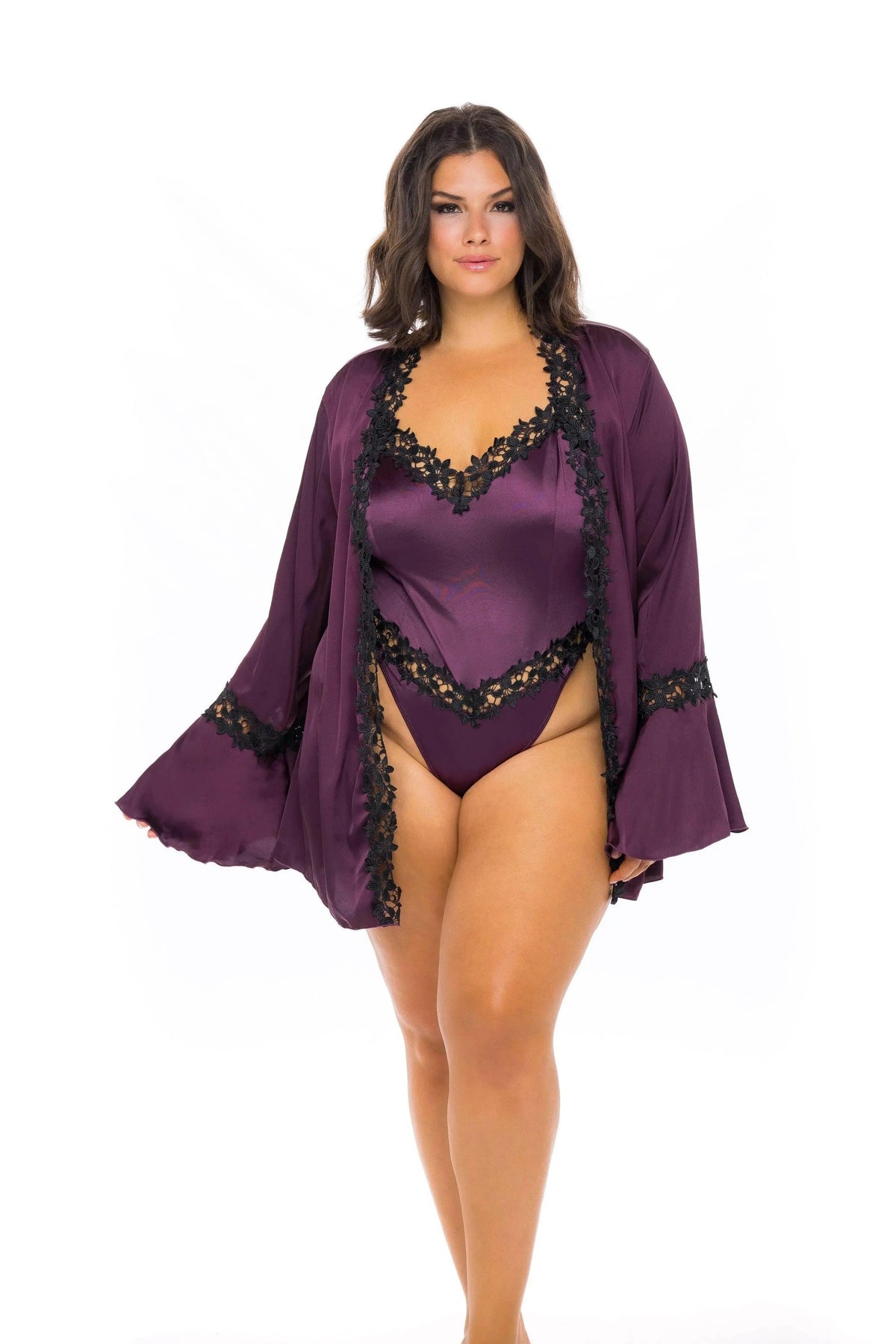 Thea Embroidered Short Robe by Oh La La Cheri