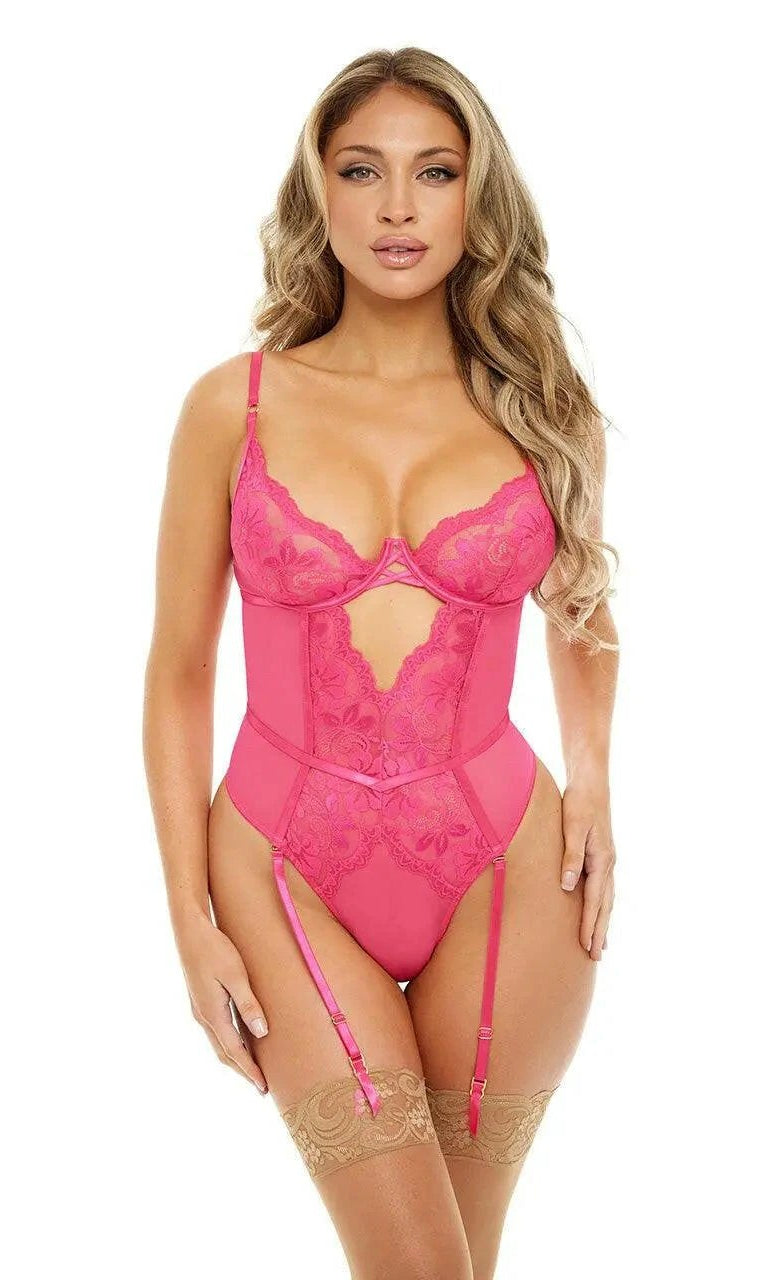 Tiffanie Galloon Lace and Mesh Teddy by Oh La La Cheri