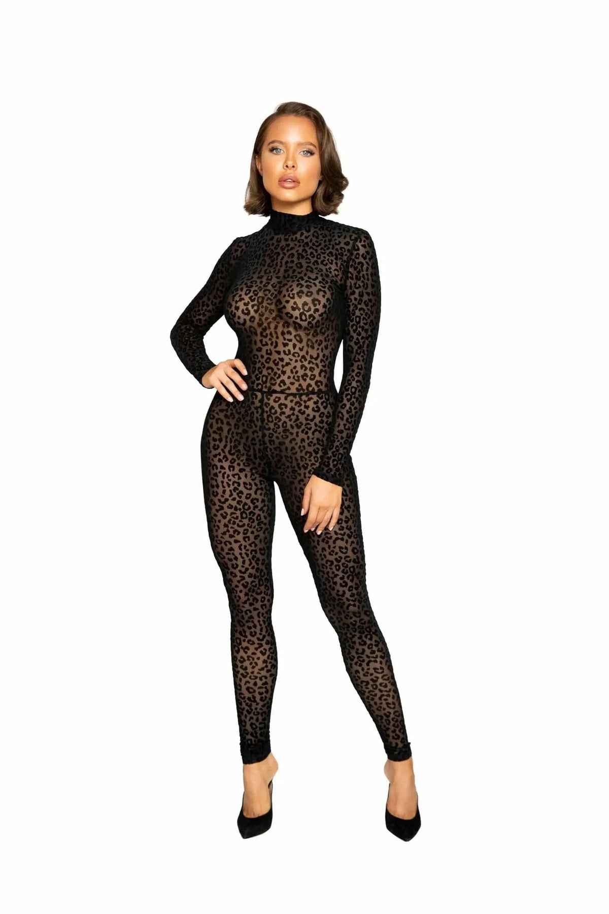 Velvet Leopard Bodysuit by Roma Confidential