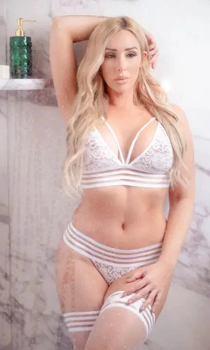 Signature Lace Semi-Sheer Adjustable Waterfall Bralette by Kix'ies