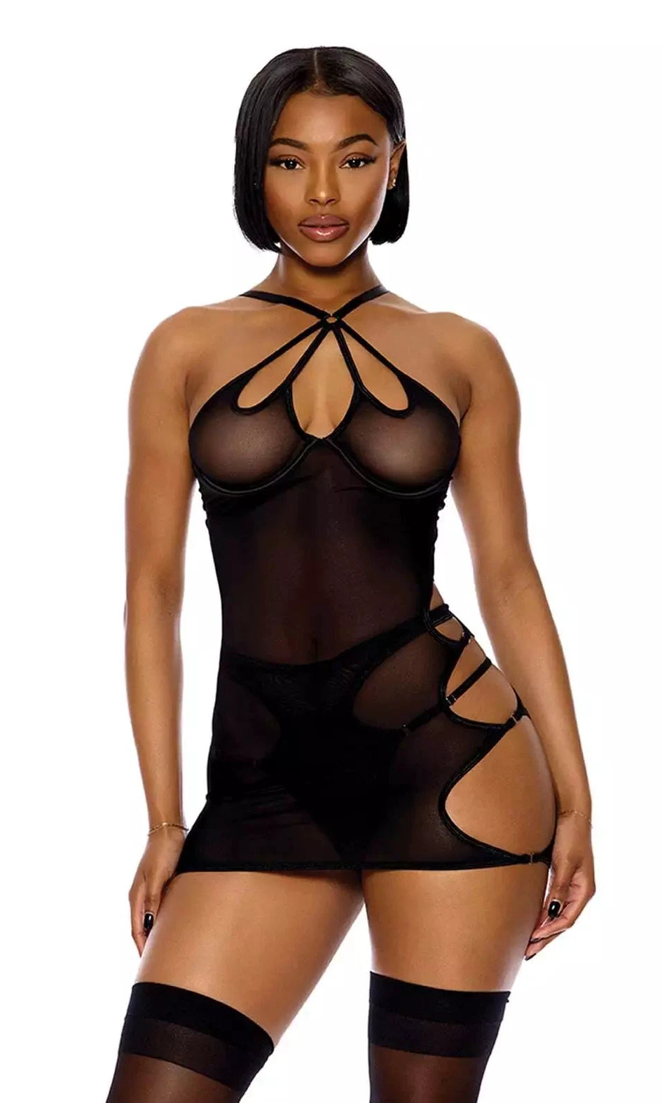 Feeling Butterflies Mesh Chemise Set by Forplay