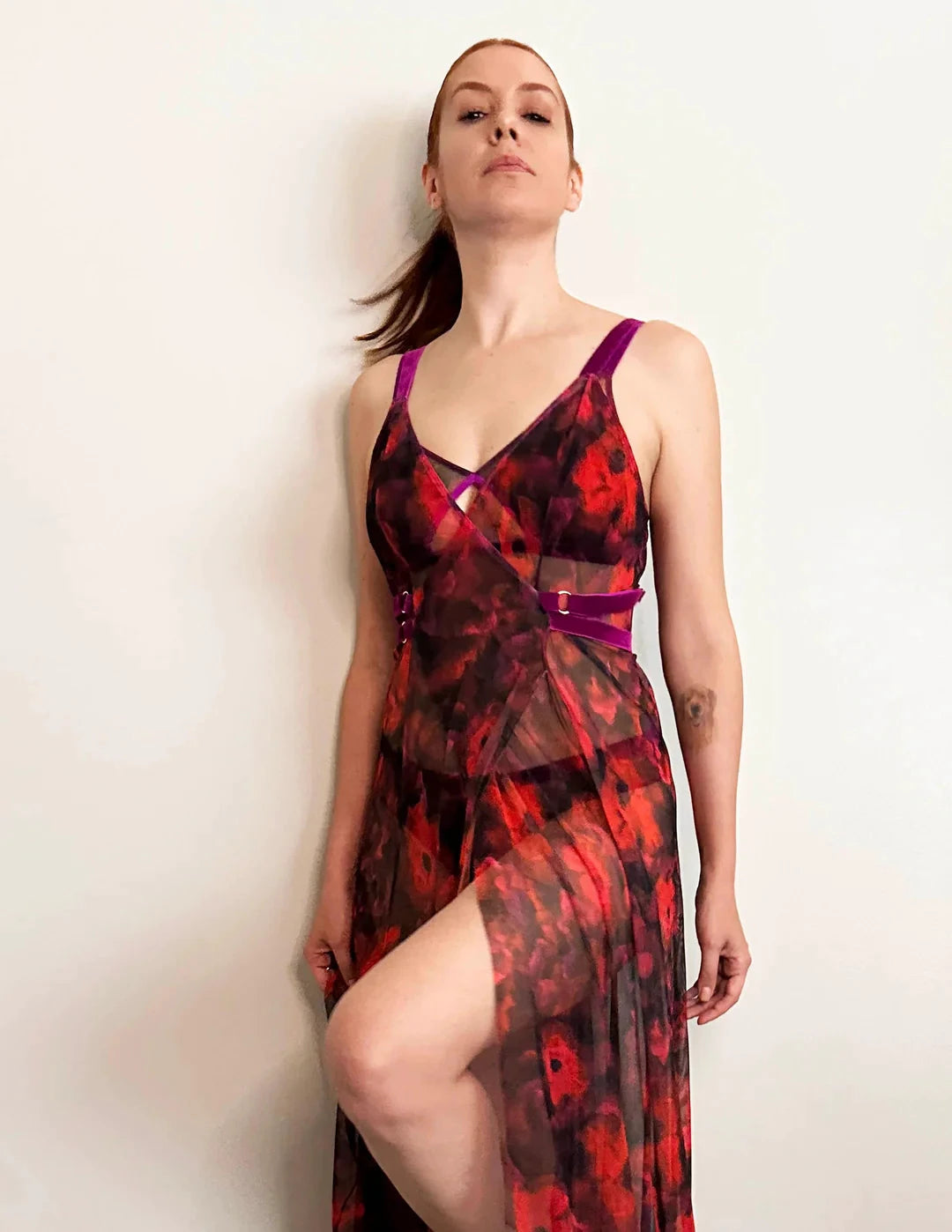 The Poppy Printed Tulle Gown by Carol Coelho Intimates