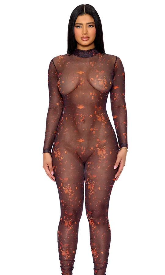 Mesh Lava Jumpsuit by Forplay