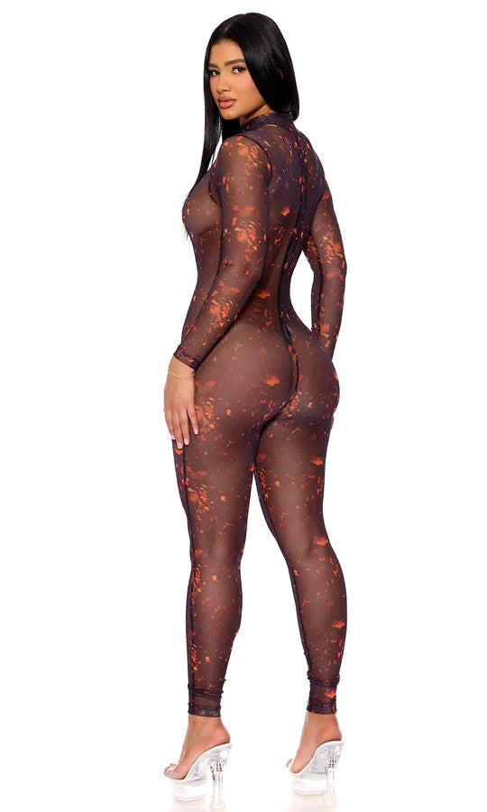 Mesh Lava Jumpsuit by Forplay