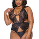 Evening Rendezvous Crotchless Teddy by Coquette