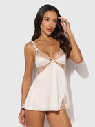Delilah Embroidered Wireless Babydoll Slip by House of Desire