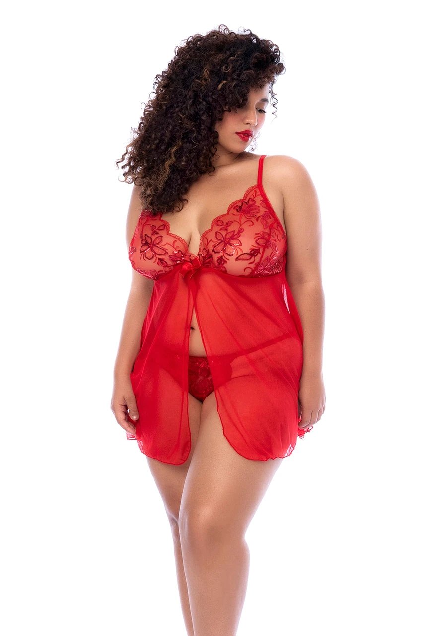 Seductive in Sequins Babydoll by Mapalé