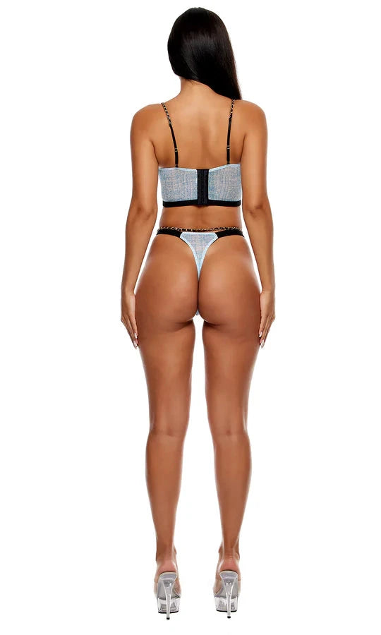 Keep It Classy Mesh Longline Bra Set by Forplay
