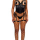 Peep Show Sequin Fringe Bustier Set by Forplay