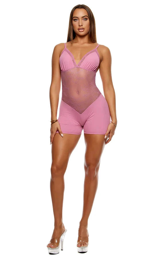 Take It Easy Lounge Lace Romper by Forplay