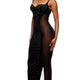 Caught Your Eye Velvet Rhinestone Satin Nightgown by Forplay