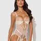 Delilah Embroidered Open Back Teddy by House of Desire