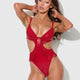 Phoenix Faux Leather & Fringe Crotchless Teddy by House of Desire