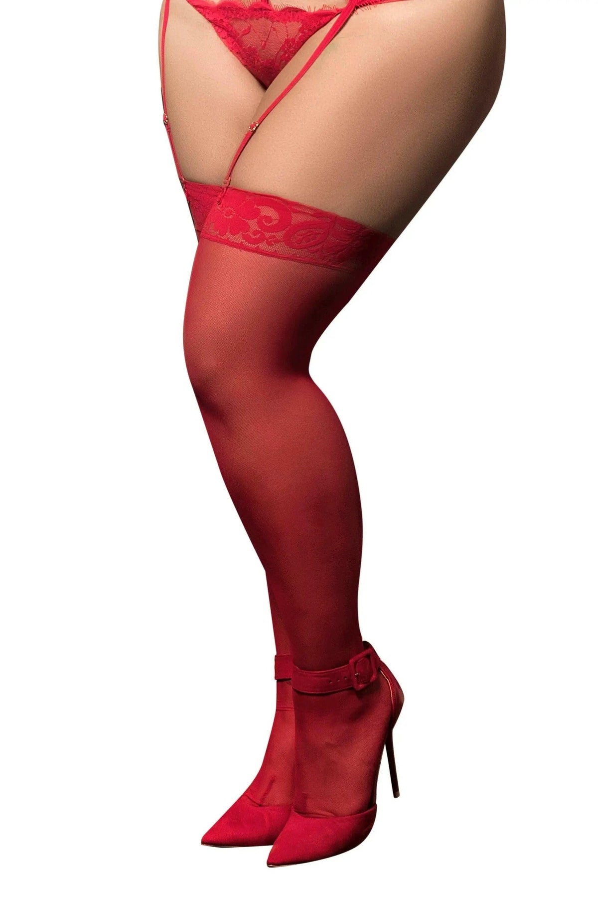 Curvy Mesh Thigh Highs by Mapalé