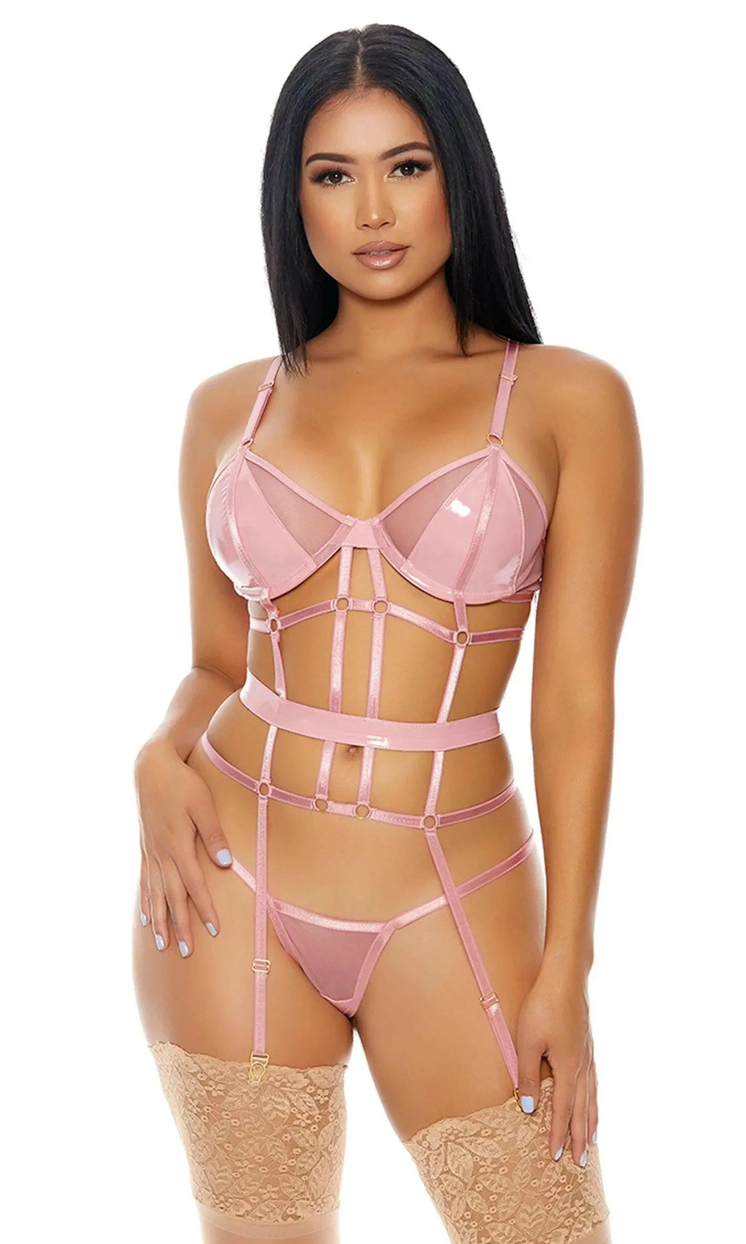 Double Strapped Bustier Set by Forplay