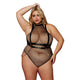 Fetish Fishnet & Faux-Leather Harness Set by Dreamgirl