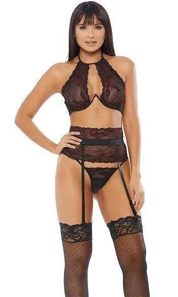 Enticed Lingerie 3 Piece Set by Forplay